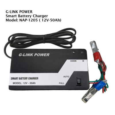 Máy sạc ắc quy cho ô tô và xe máy G-LINK  NAP-1205, 12V-50Ah